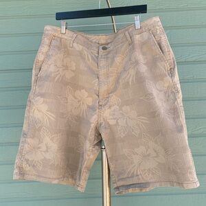 Men's Tan Floral Shorts
